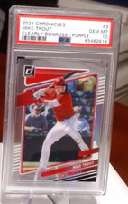 G275 MIKE TROUT 2021 Chronicles CLEARLY Donruss PURPLE PSA 10 25/25