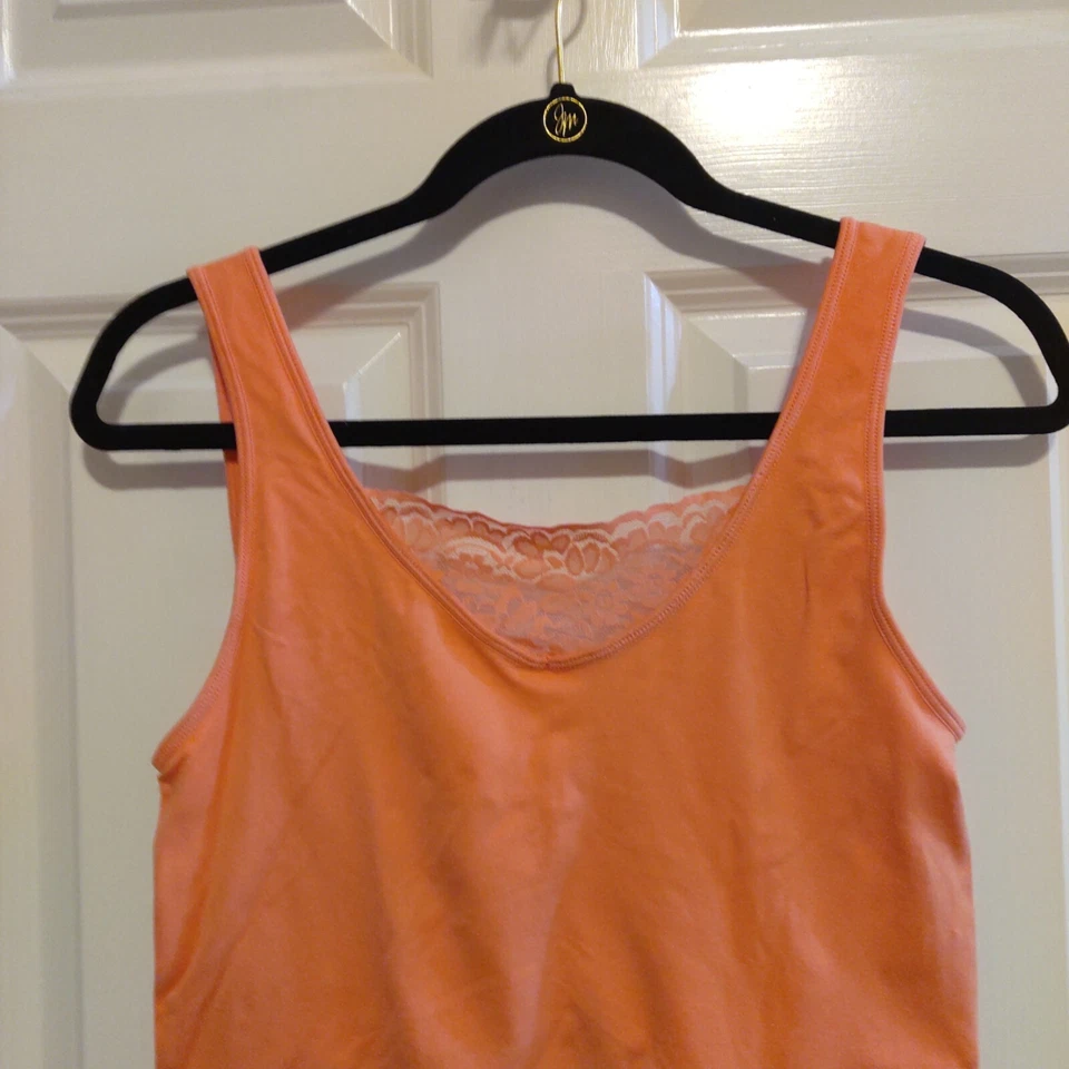 Rhonda Shear Para Mujer Mandarina Encaje Cami Forma Ropa Talla 1X Nuevo Sin Etiquetas Foto 4 de 4