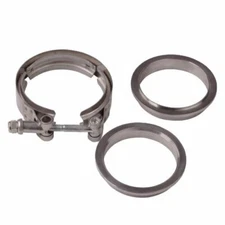 3 Inch For V Band Clamp Kit w Male Female Flange Mild Steel MS Turbo Exhaust 3"