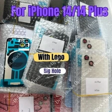 For iPhone 14/iPhone 14 Plus Back Glass Replacement Big Cam Hole Rear Cover Lot