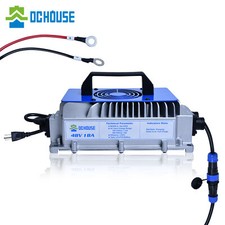 18A 48V Golf Cart Lithium LiFePO4 Battery Trickle Smart Charger Forklift Ship