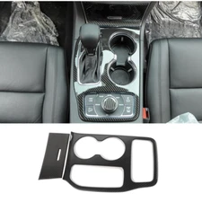 Carbon Fiber Inner Gear Shift Box Panel Cover Trim For Grand Cherokee 2016-2020