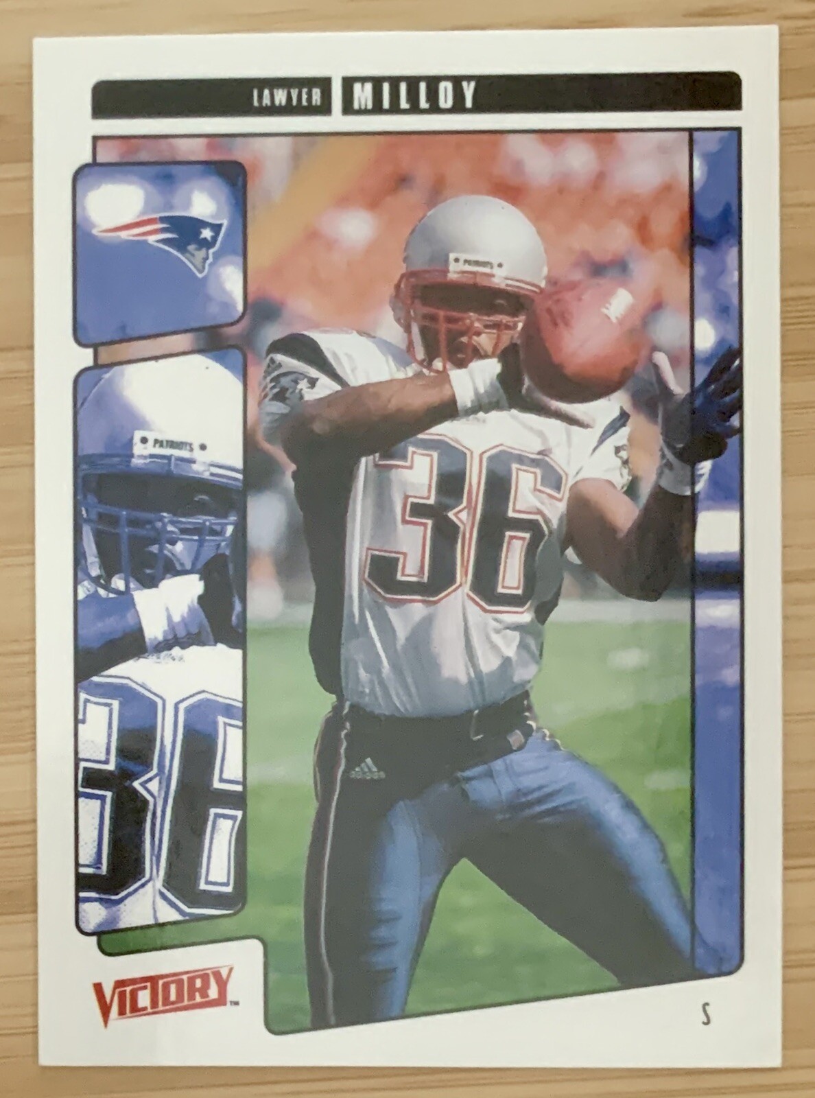 2001 Upper Deck Victory Football Card 202 Lawyer Milloy New England
