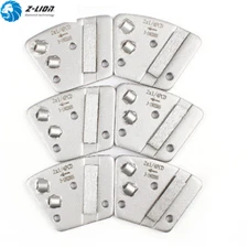 6PCS Trapezoid Grinding Pad 2*1/4 PCD Metal Bond Polishing Pads Concrete Stone