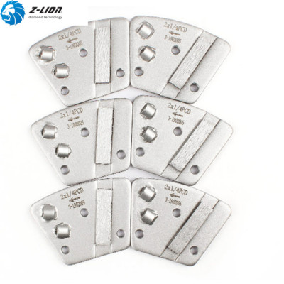 6PCS Trapezoid Grinding Pad 2*1/4 PCD Metal Bond Polishing Pads Concrete Stone