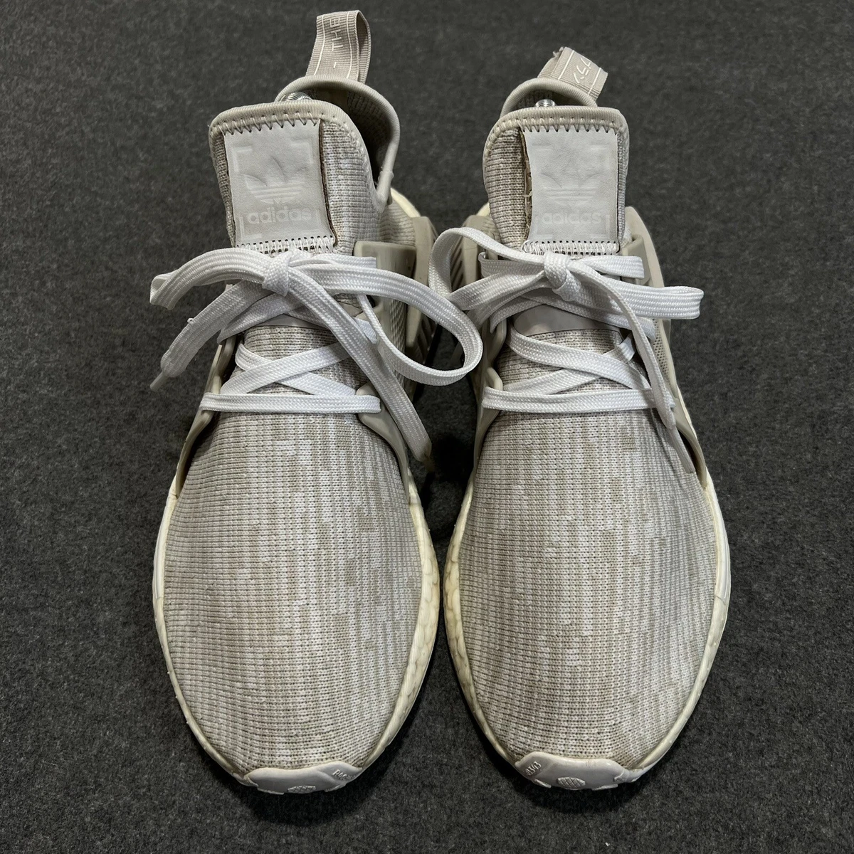 Adidas NMD XR1 Primeknit White Pearl Grey Glitch Camo Sneakers Women s Size 8