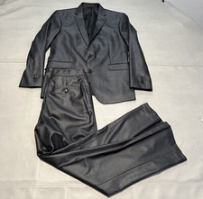 Kenneth Cole Men Reaction Dark Charcoal Suit Set Techni-Cole Jacket/Pant-42S