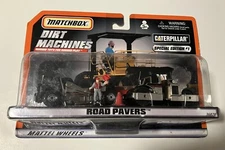 Matchbox Dirt Machines Caterpillar Scraper and Road Roller-1990's Die Cast New