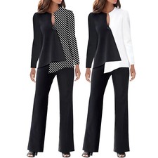 Women Outfits Casual Long Pant Suit 2 Piece for Mother of The Bride Plus Size