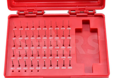 Shars 50 Pcs .011'' - .060'' Class ZZ Steel Pin Gage Set Plus New S}