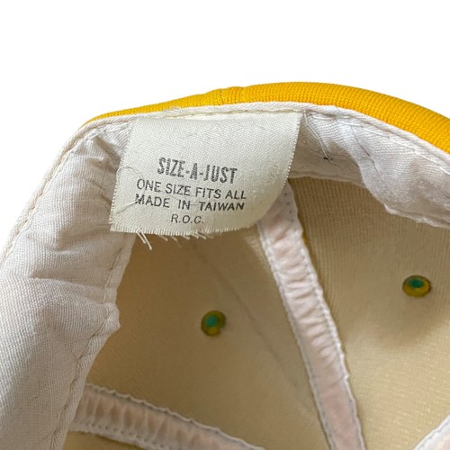 Vintage Snapback Foam Trucker Hat One Size Adjustable Yellow White Blank - 第 6/6 張圖片