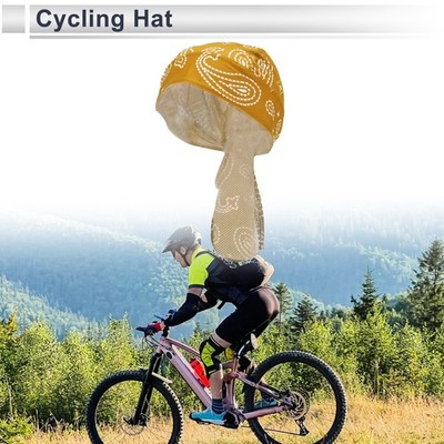 Cycling Hat Sweat Wicking Breathable Yellow 27x34cm One Size 1 Pcs