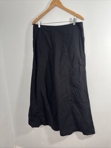 Edas Palazzo Pants Womens XL Black Wide Leg Baggy Minimalist Made in Italy - Picture 4 of 10