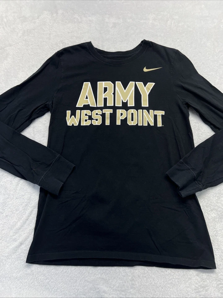 Army West Point Nike Tee Long Sleeve Athletic Cut Adult S Black - Image 2 of 4