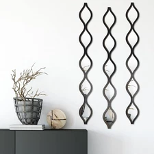 Home Mirror, 3 Pcs Acrylic Teardrop Wall Decor, Boho Vintage Mirror for Livin...