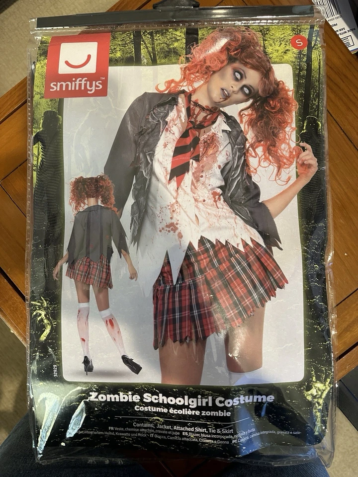 Zombie Schoolgirl Costume Adult Scary Halloween - Image 2 of 2