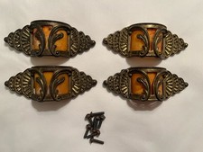 Waterfall Dresser Pulls - 1920’s Or 1930’s - Celluloid or Bakelite & Metal