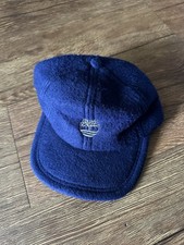 Timberland Weathergear Embroidered Navy Fleece Cap Made In USA OSFA