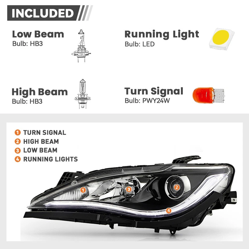 For 2017-2020 Chrysler Pacifica LED DRL Halogen Projector Headlight Driver Side Foto 3 de 4