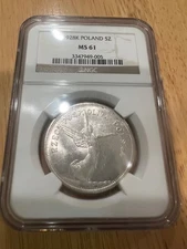 Nike 1928 5 złotych NGC MS61