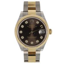 2024 Unworn Rolex Lady Datejust 31 Chocolate Diamond Dial 278241 | Finance Av...