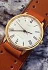 VINTAGE 1976 Men’s TIMEX MARLIN, Roman Numeral, Wide Leather - RUNNING GOOD