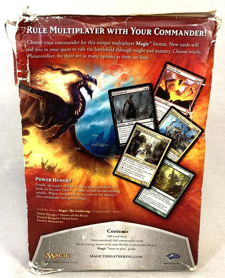 Magic the Gathering MTG Power Hungry 2013 Commander Deck *BOX DAMAGE* - Image 4 of 4