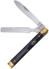 Frost Cutlery Doctors Pocket Knife Stainless Steel Blades Buffalo Horn Handle