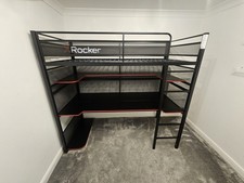 X Rocker Battlebunk Gaming High Sleeper Bed With Desk (7118801) RRP £399