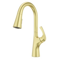 Pfister Talega Pull-Down Kitchen Faucet w/ Sprayer Brushed Gold 1-Handle 3-Hole