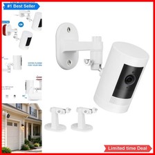 Adjustable Security Camera Wall Mount Bracket 2 Pack White 360 Swivel 90 Tilt