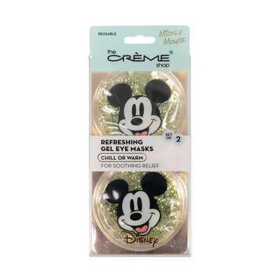 The Creme Shop Mickey Mouse Refreshing Gel Eye Masks Set of 2 Reusable Hot/Cold