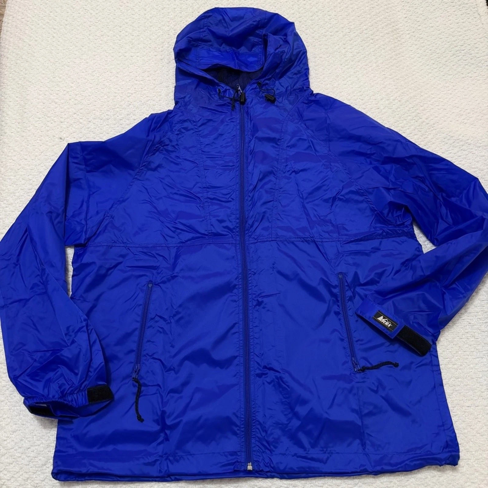 Vintage REI Windpack Packable Royal Blue Jacket Full Zip Hooded Unisex Size XL
Opens in a new window