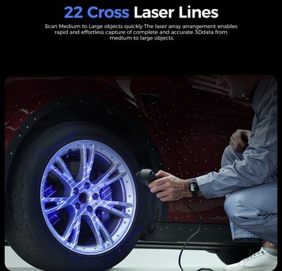[OPEN BOX] Creality Raptor Pro 3D Scanner 22+7 Blue Laser Lines 60fps