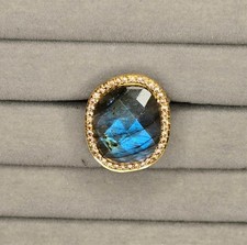 18K Gold Vermeil (Sterling Silver) Facetted L...