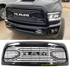 Front Grille For 2010-2018 Dodge Ram 2500 3500 Grill Mesh Wletters Gloss Black Front Grille For 2010-2018 Dodge Ram 2500 3500 Grill Mesh Wletters Gloss Black