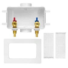 Washing Machine Outlet Box 1/2 Pex Crimp Inlet x 3/4 MHT Outlet Center Drain