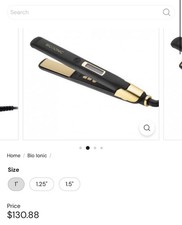 Bio Ionic OnePass 1" Flat Iron Straightener Ceramic Plates 450 F Black/Gold