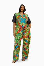 African Print Two-Piece Set for Women  Ankara Shirt  Pants Outfit