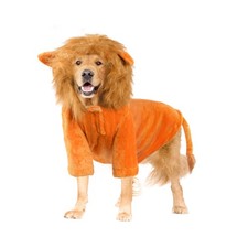 DELIFUR Dog Halloween Lion Costume - Adorable Pet Dress X-Large, Orange