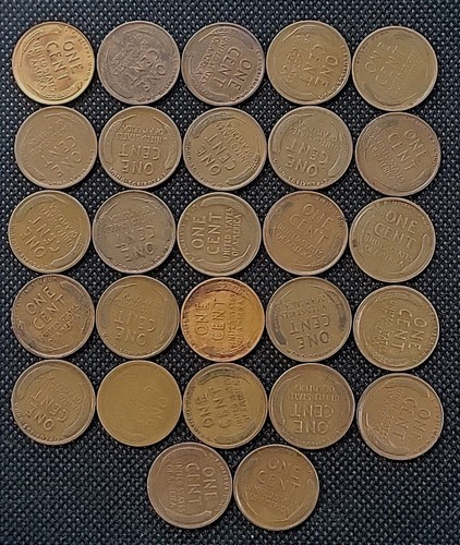 1909 - 1933 Lincoln Wheat 1c Cent 27 Coin Lot - Picture 5 of 8