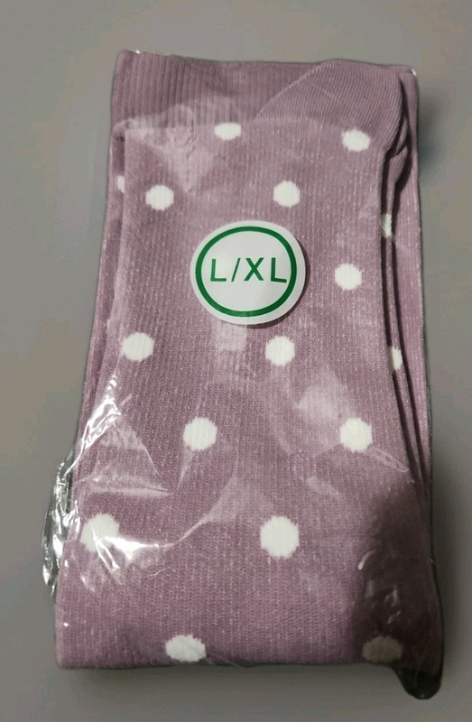 L/Xl Lilic Pokadot Compression Socks Knee High 1 Pair