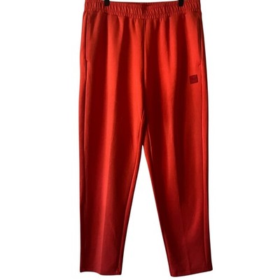 Puma ESS Logo Low Trousers Pants Red Fire Elastic Waist Sporty Men's XL