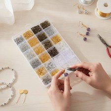 2400Pcs Earring Making Kit - 24 Styles of Findings for Creative Jewelry DIY