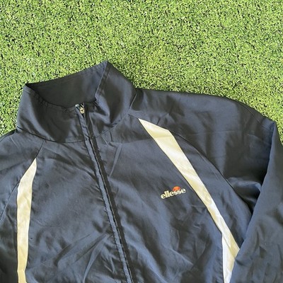 Ellesse Retro Y2K Men s Windbreaker Jacket Size Medium Navy Blue