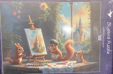Bluebird 500 pc Painting Squirrels, jigsaw puzzle Rare NIB