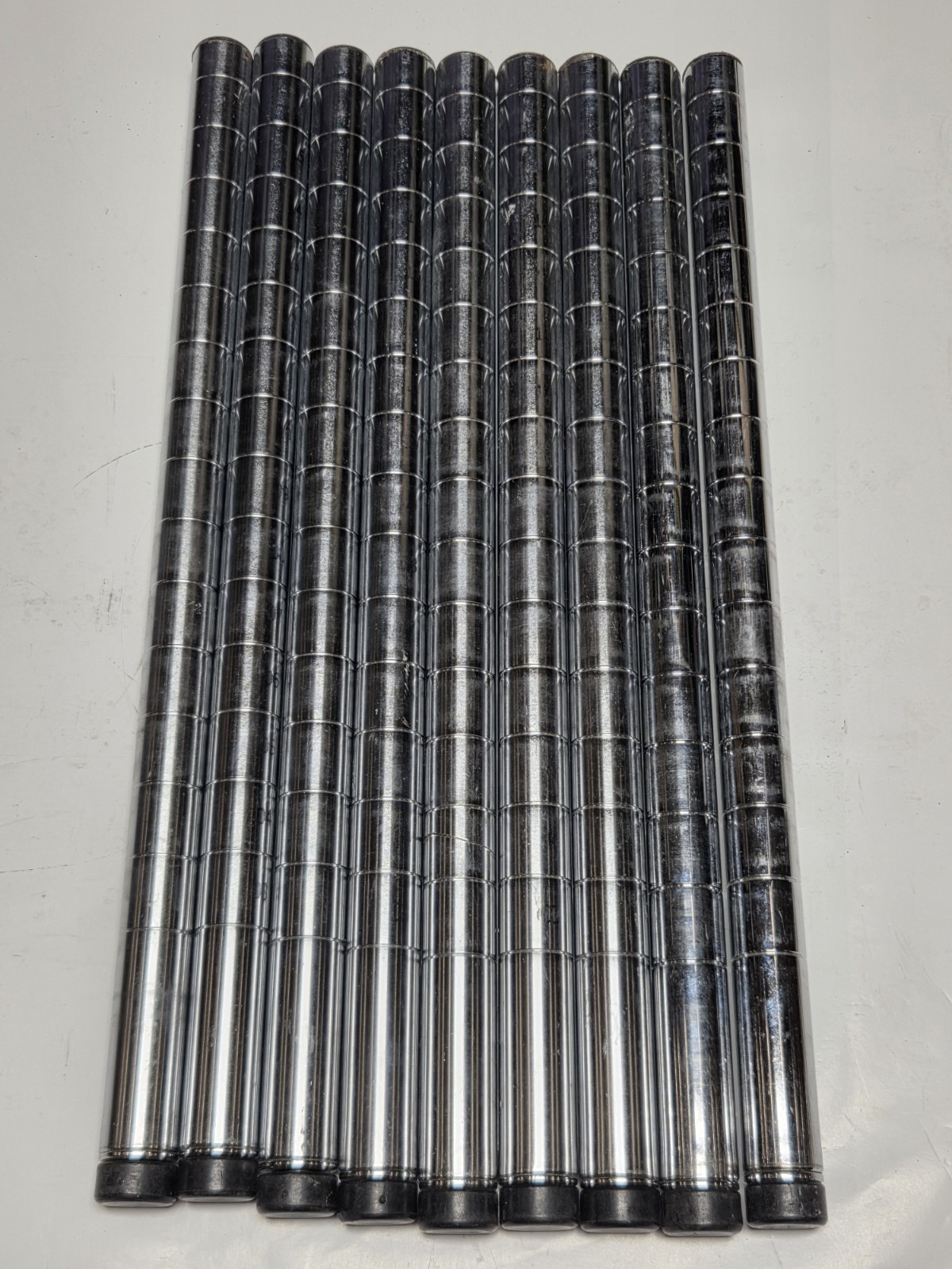 Wire Shelving Poles 18" Silver 9pk