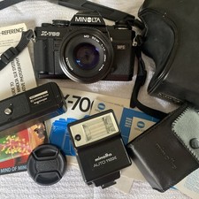 MINOLTA X-700 MPS 35MM FILM CAMERA W/ MD 50MM F/1.7 LENS Kit NICE WORKING CLEAN