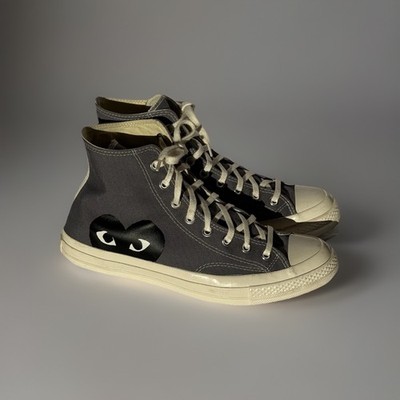 Converse Chuck Taylor All-Star 70 Hi Comme Des Garcons Play Grey Unisex Size 10