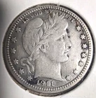 1911 25C Barber Quarter Very  Fine    Q1